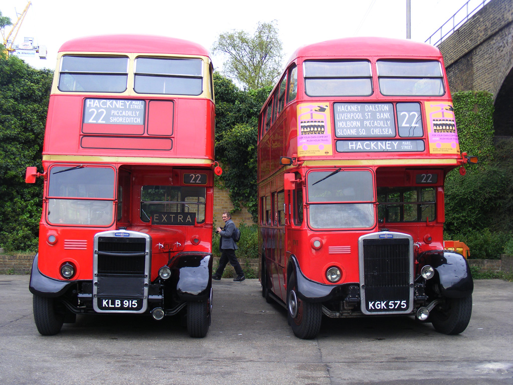 London, Leyland Titan 6RT # RTW185; London, Leyland Titan 6RT # RTW75