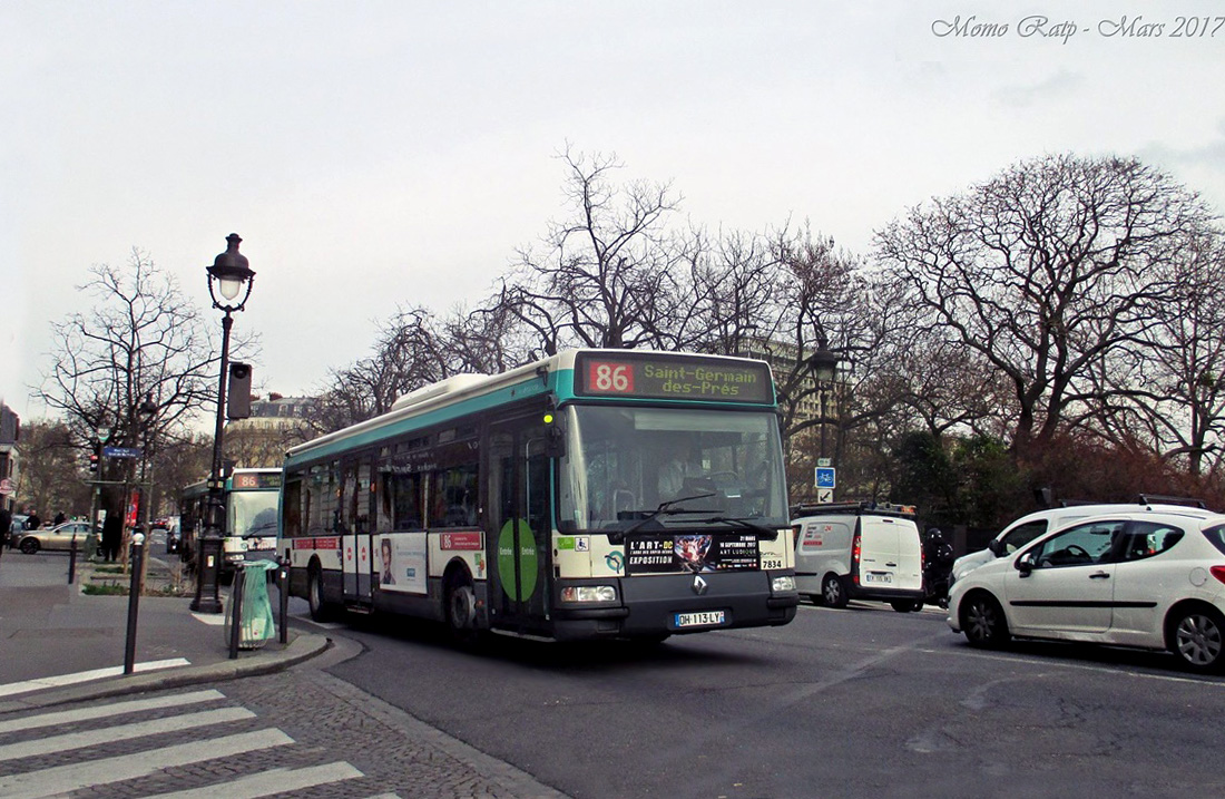 Париж, Irisbus Agora S № 7834