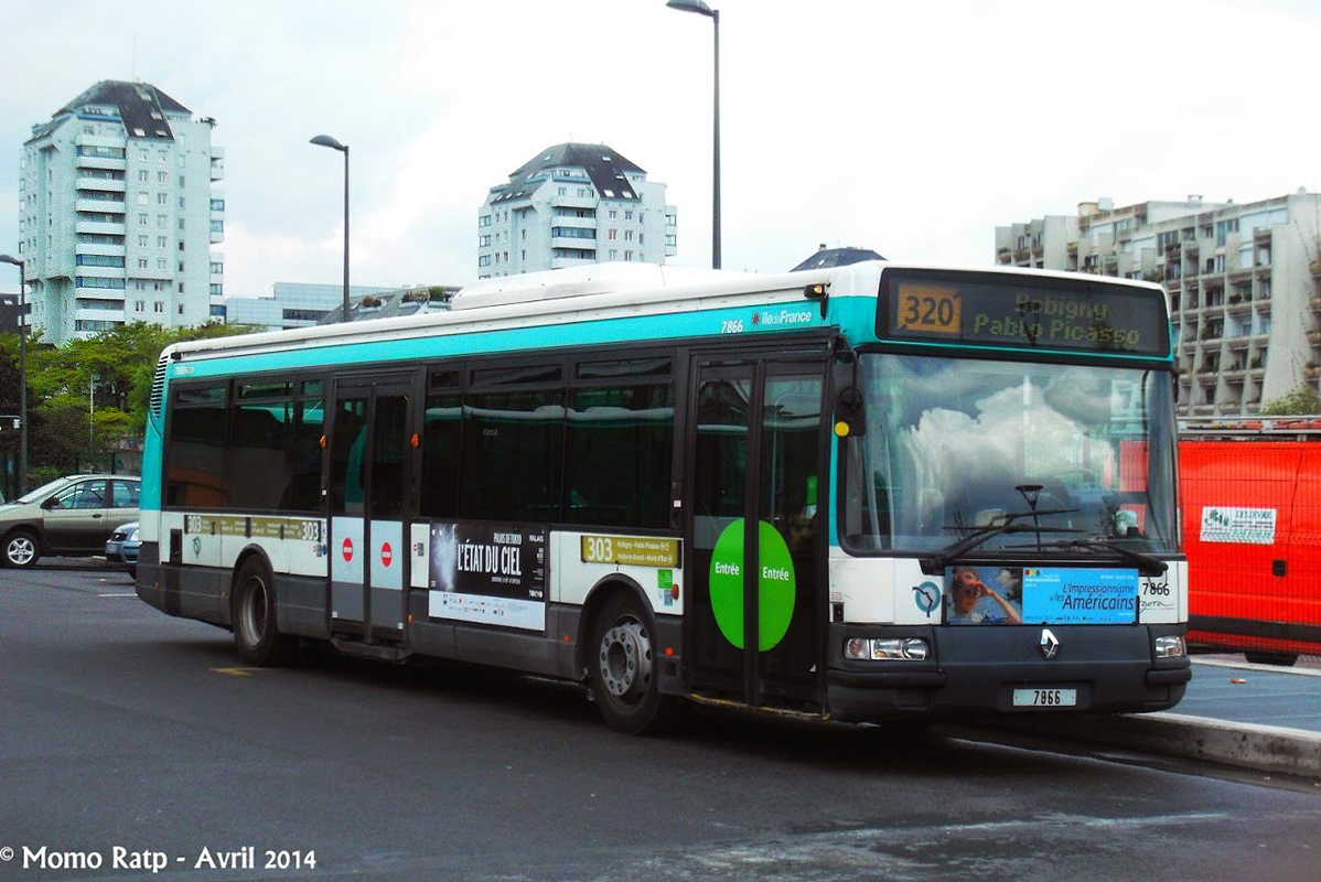 Париж, Irisbus Agora S № 7866