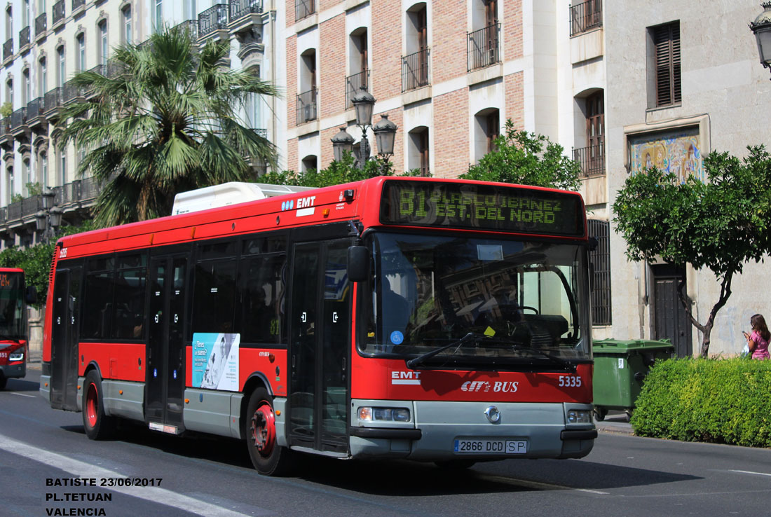 Валенсия, Hispano Citybus E (Irisbus Agora S) № 5335