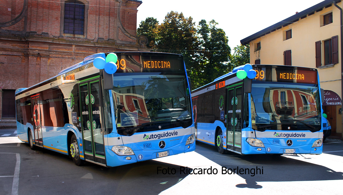 Bologna, Mercedes-Benz Citaro C2 Ü nr. 1107; Bologna, Mercedes-Benz Citaro C2 Ü nr. 1105