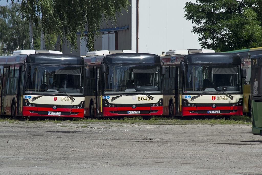 Warsaw, Solbus SM12 nr. 8043; Warsaw, Solbus SM12 nr. 8046; Gdańsk, Solbus SM12 nr. 8044