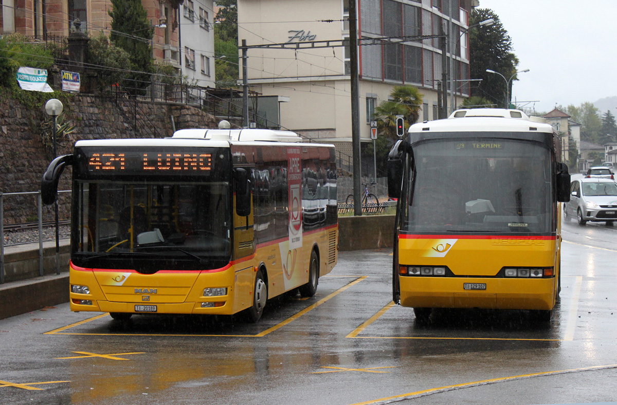 Lugano, Göppel (MAN A76 Lion's City M NM243) nr. 4759; Lugano, Neoplan N312K Transliner nr. 3343