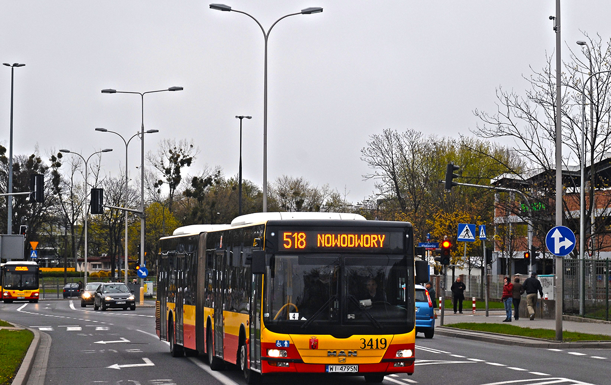 Warschau, MAN A23 Lion's City G NG363 Nr. 3419