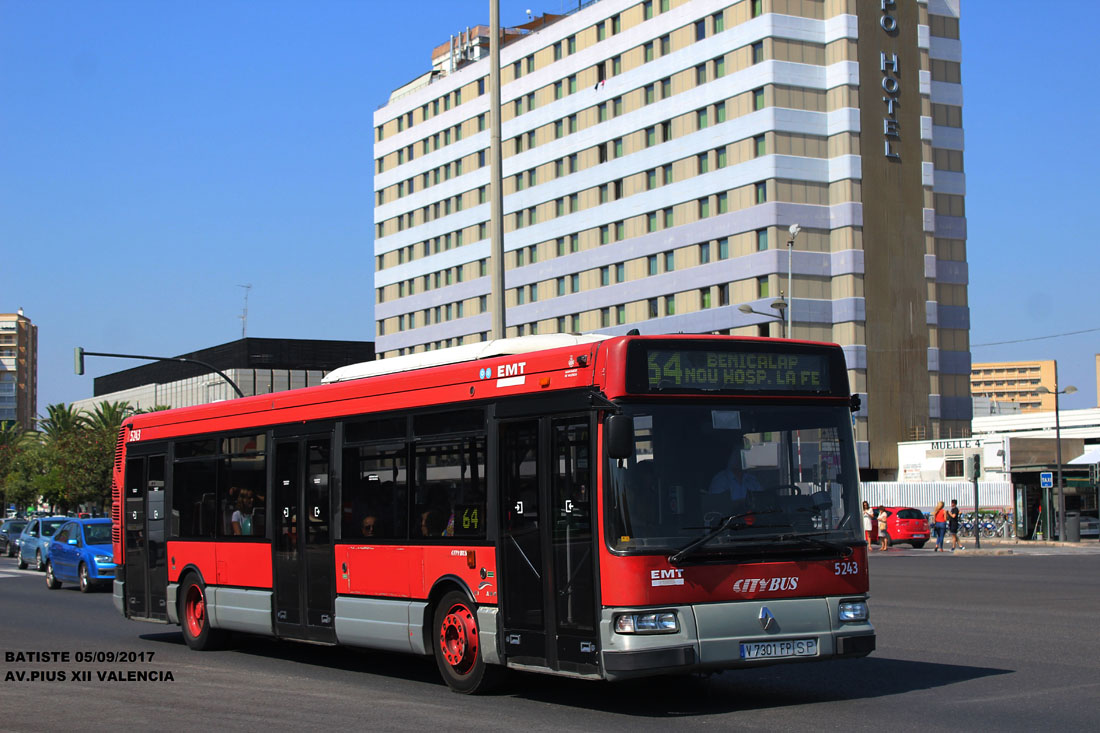 Valencia, Hispano Citybus E (Renault Agora S) # 5243