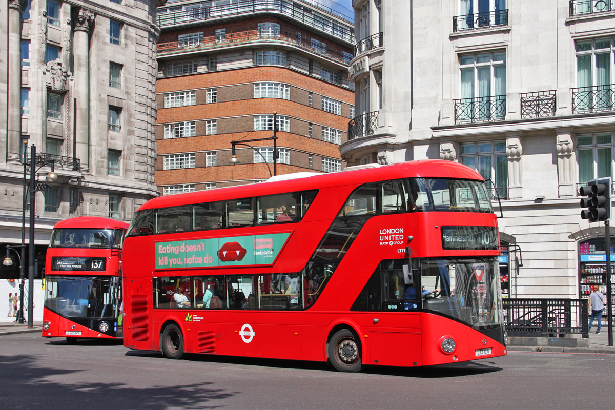 London, Wright New Bus for London # LT71