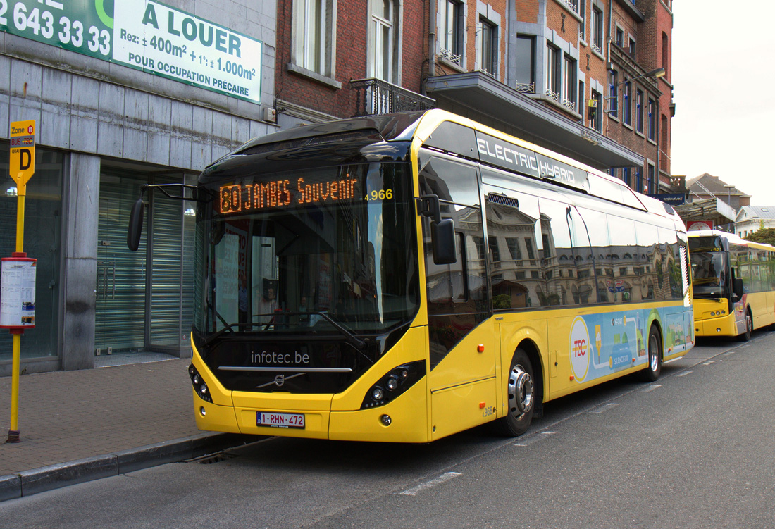 Namur, Volvo 7900 Electric Hybrid # 4966