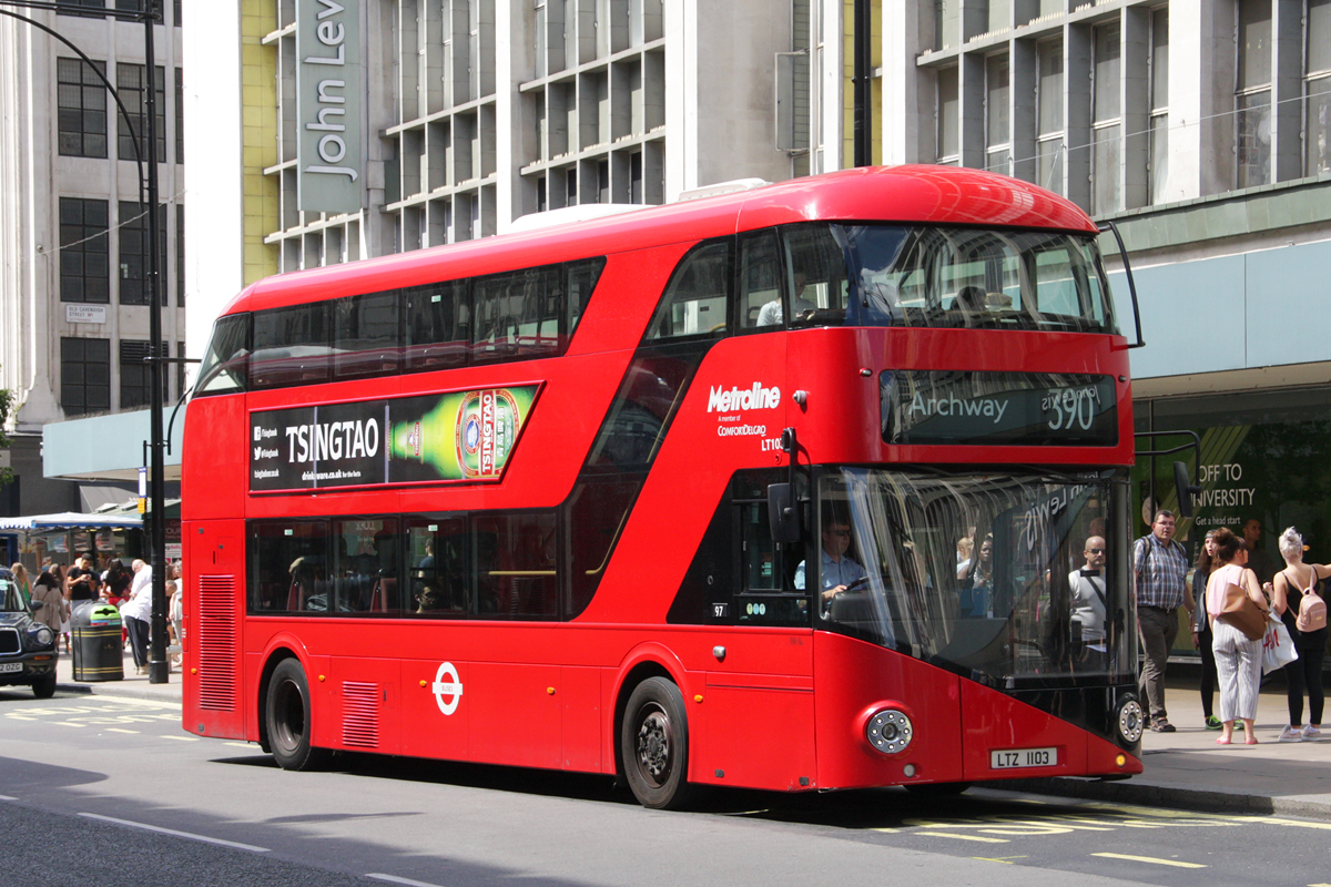London, Wright New Bus for London # LT103