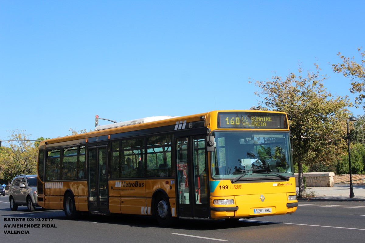 Valencia, Hispano CityLine (Irisbus Agora Line) No. 199