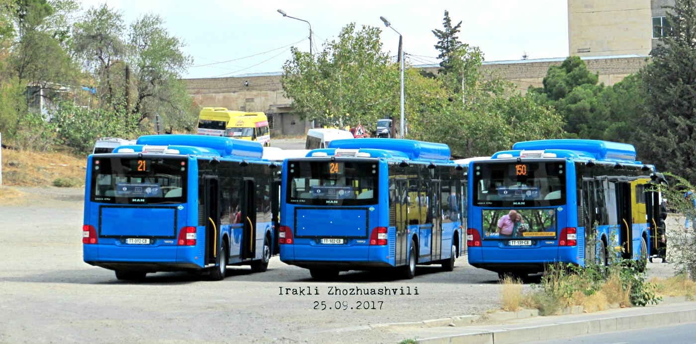 Тбилиси, MAN A21 Lion's City NL313 CNG № TT-139-CB; Тбилиси, MAN A21 Lion's City NL313 CNG № TT-102-CB; Тбилиси, MAN A21 Lion's City NL313 CNG № TT-092-CB
