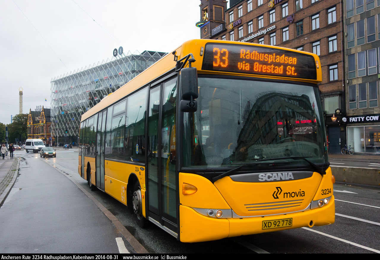 Copenhagen, Scania OmniLink CK230UB 4x2LB # 3234