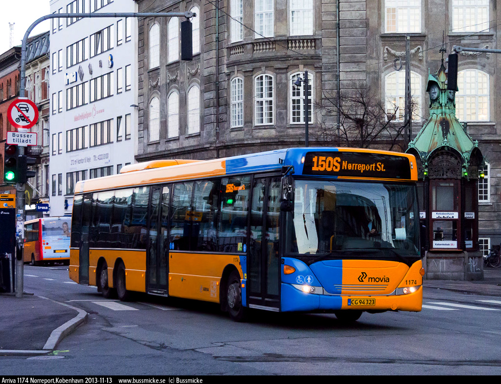 Copenhagen, Scania OmniLink CK280UB 6X2LB*4LB nr. 1174