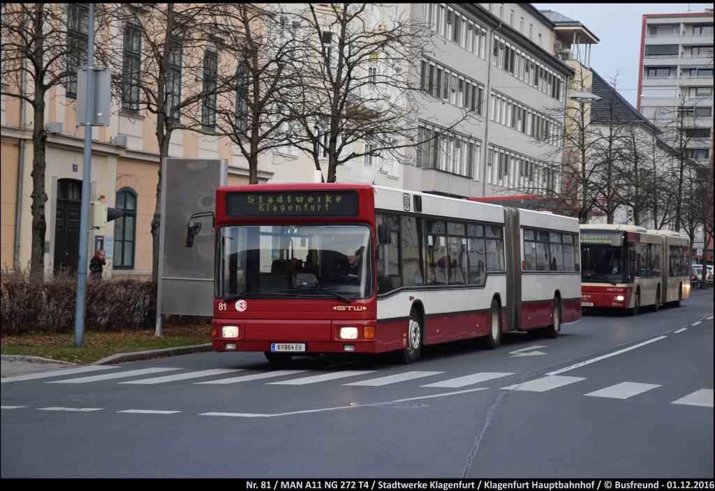Klagenfurt, MAN A11 NG262 č. 81