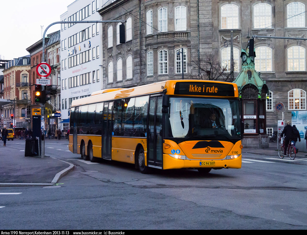 Kopenhagen, Scania OmniLink CK280UB 6X2LB*4LB Nr. 1190
