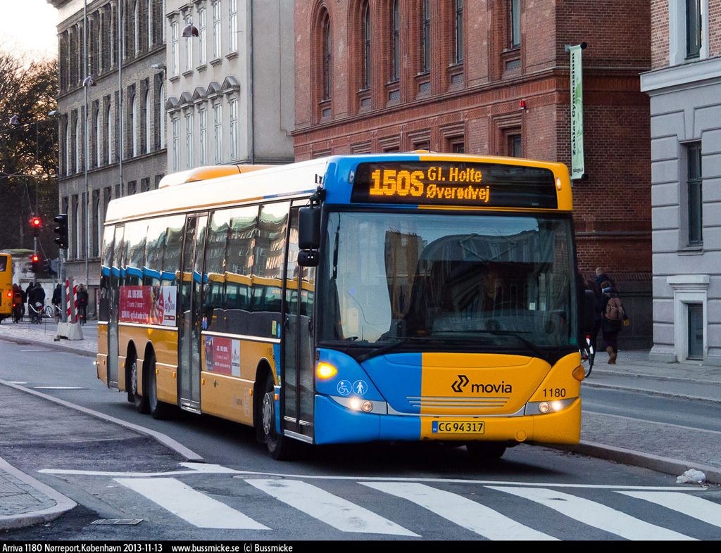 Copenhagen, Scania OmniLink CK280UB 6X2LB*4LB No. 1180