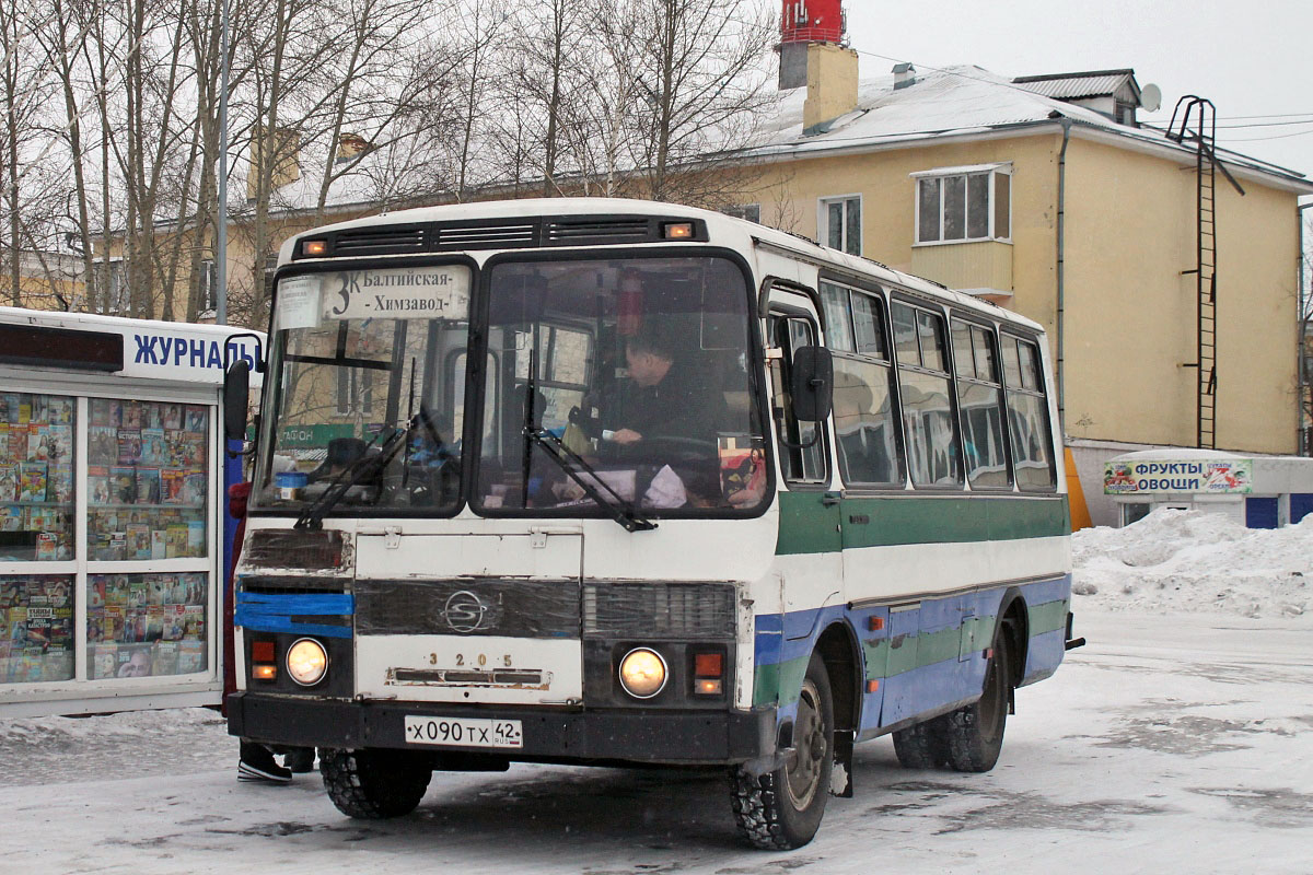 Анжеро-Судженск, ПАЗ-3205 № Х 090 ТХ 42