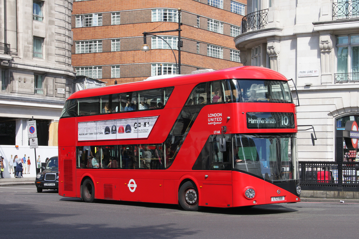 London, Wright New Bus for London # LT168