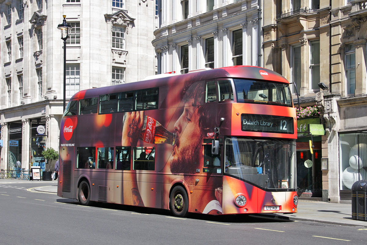 London, Wright New Bus for London # LT431