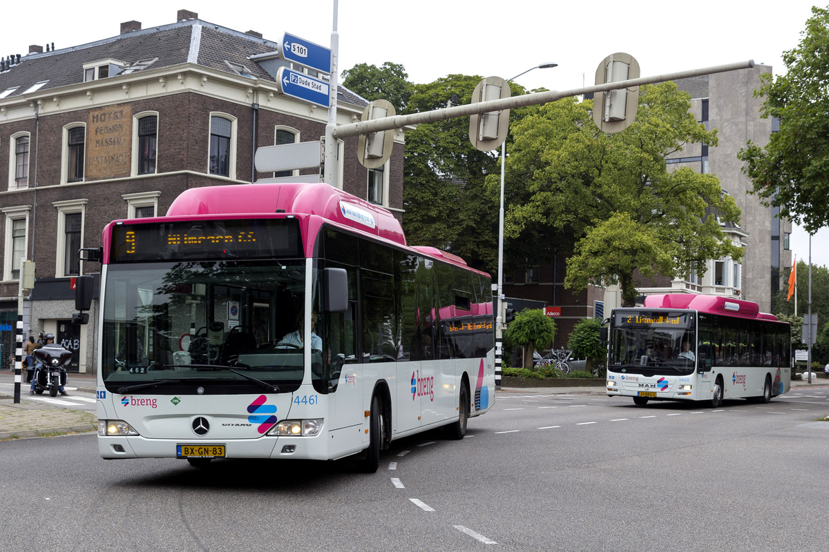 Nijmegen, Mercedes-Benz O530 Citaro Facelift CNG # 4461; Arnhem, MAN A21 Lion's City NL273 CNG # 5420