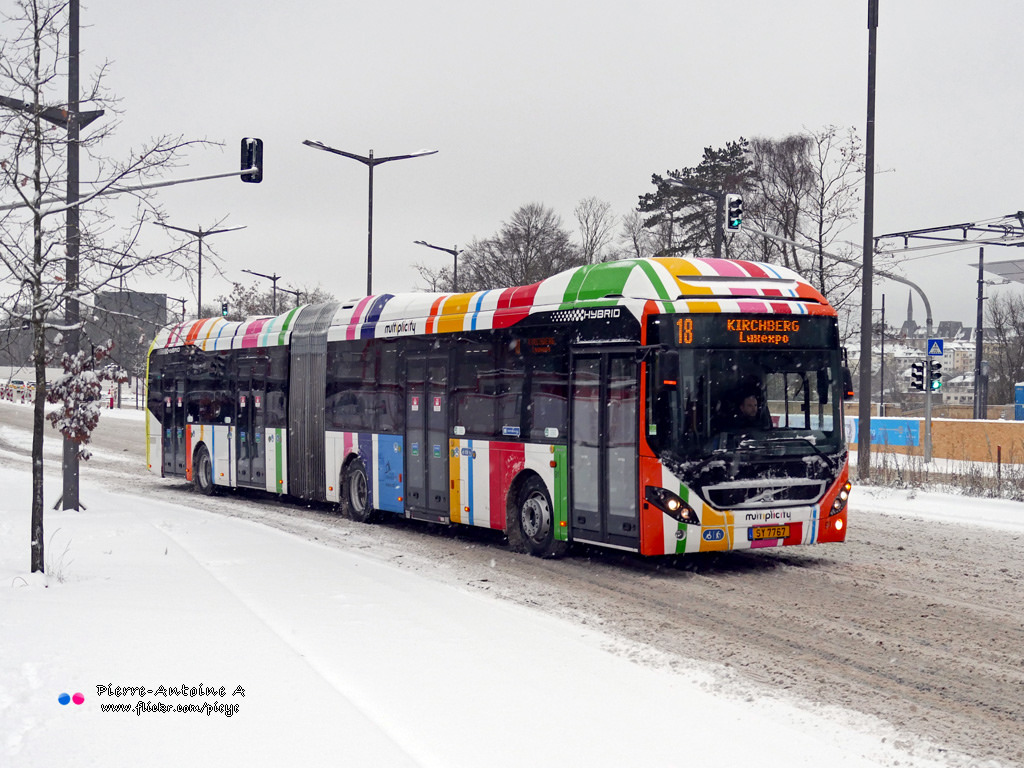 Luxembourg-ville, Volvo 7900A Hybrid # 91