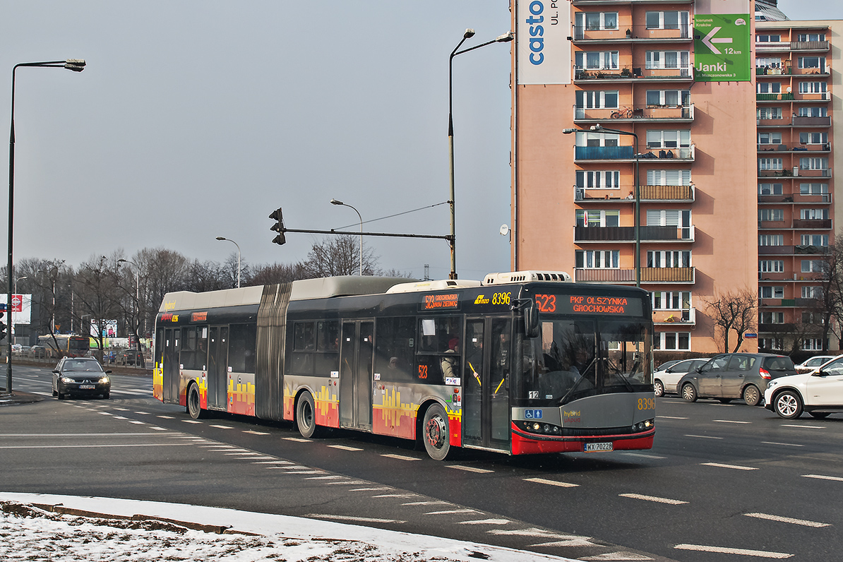 Warsaw, Solaris Urbino III 18 Hybrid No. 8396