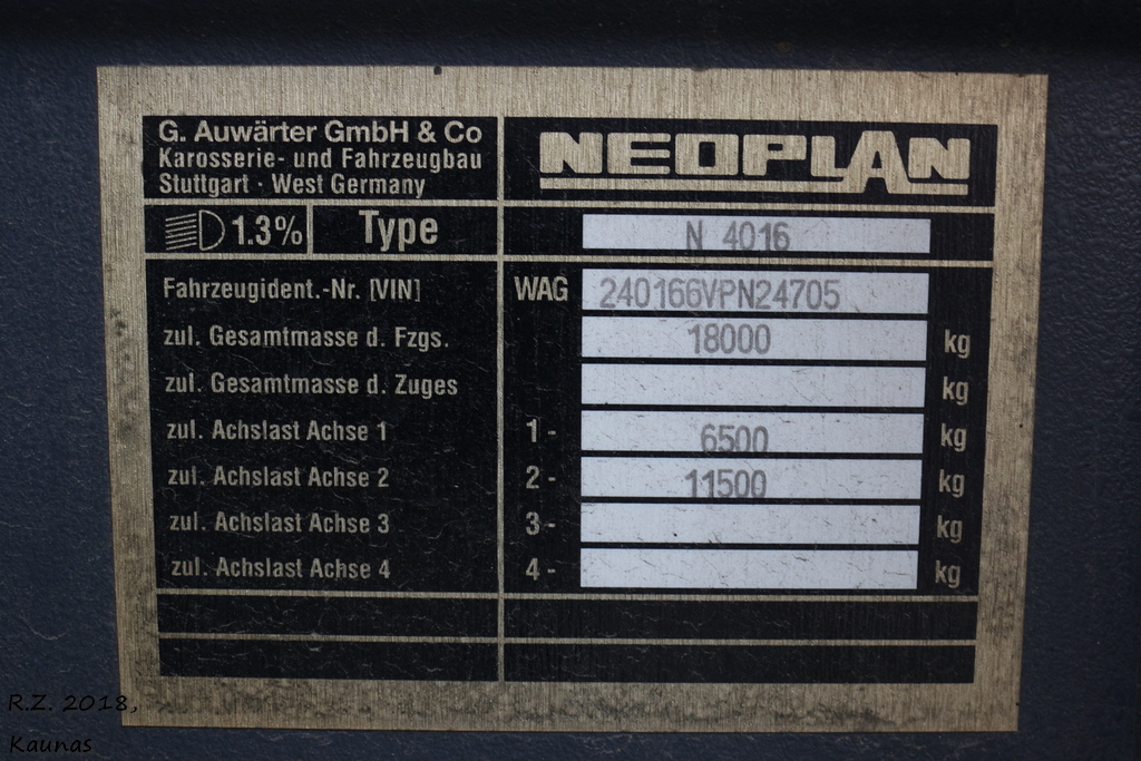 Kaunas, Neoplan N4016NF # HJD 611