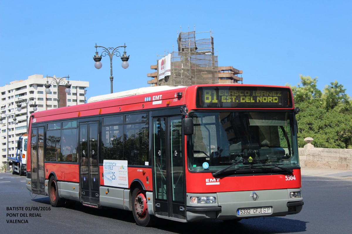 Валенсия, Hispano Citybus E (Irisbus Agora S) № 5304