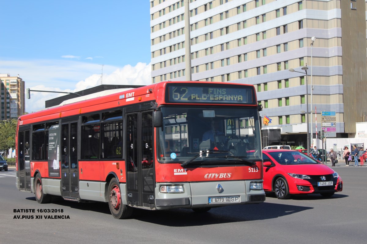 Valencia, Hispano Citybus E (Renault Agora S) # 5113