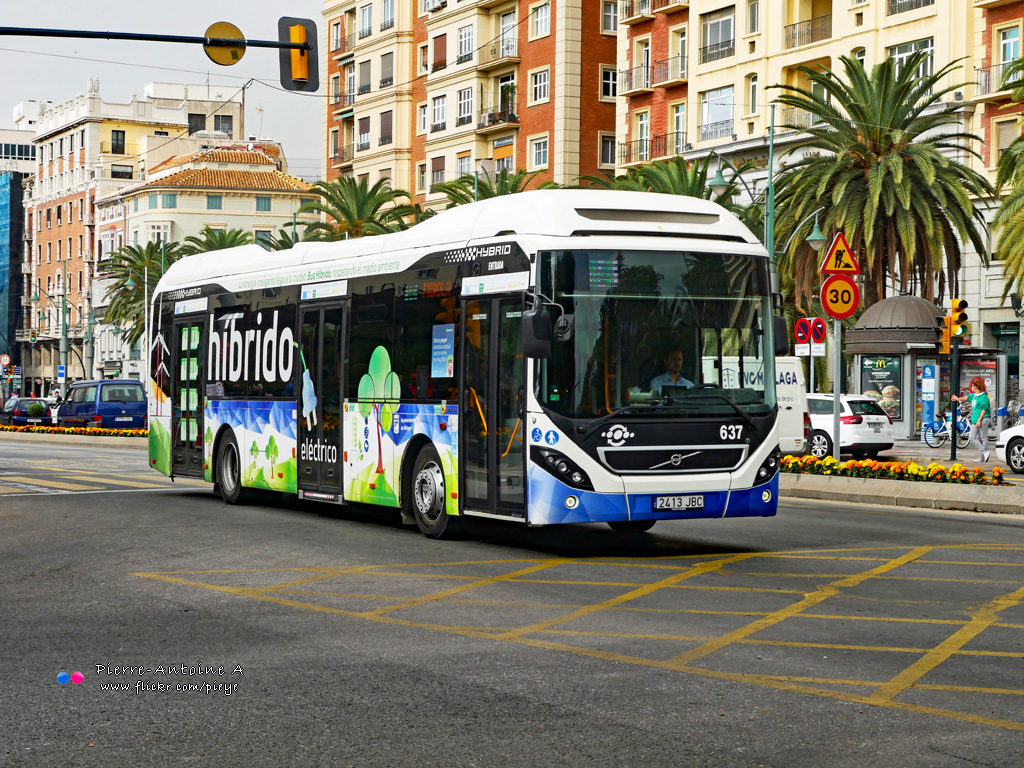 Málaga, Volvo 7900 Hybrid # 637
