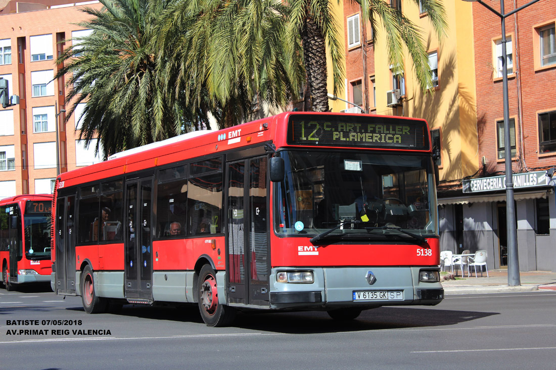 Valencia, Hispano Citybus E (Renault Agora S) № 5138
