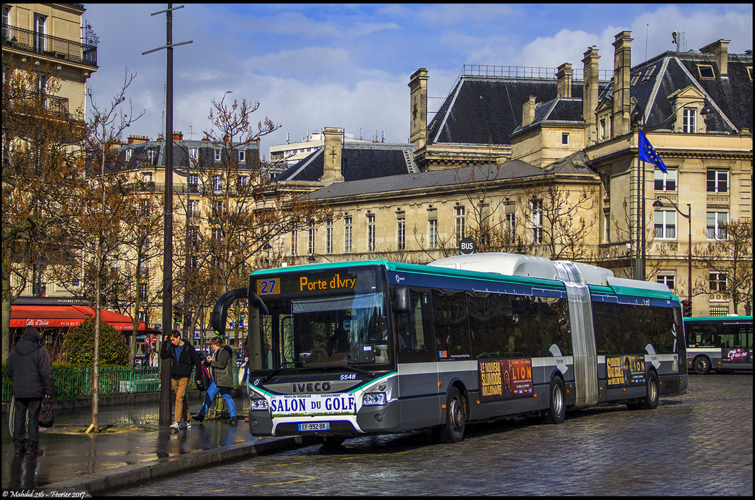 Париж, IVECO Urbanway 18M Hybrid № 5548
