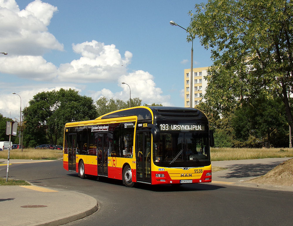 Warsaw, MAN A37 Lion's City NL253 Hybrid # 9538
