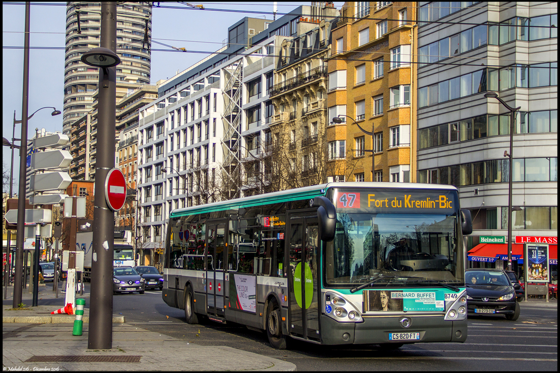 Paris, Irisbus Citelis 12M č. 8749