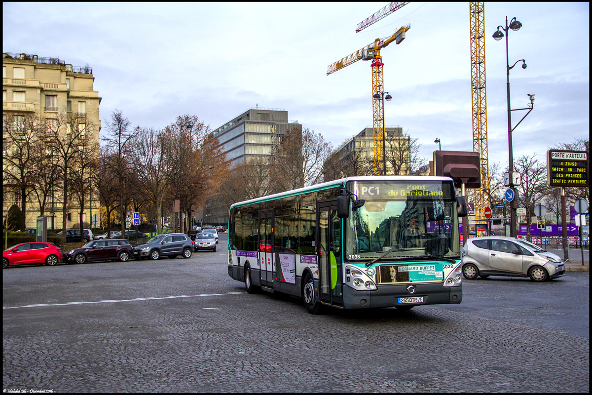Париж, Irisbus Citelis Line № 3038