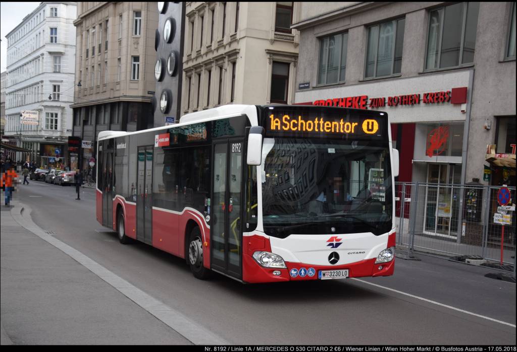 Wien, Mercedes-Benz Citaro C2 No. 8192