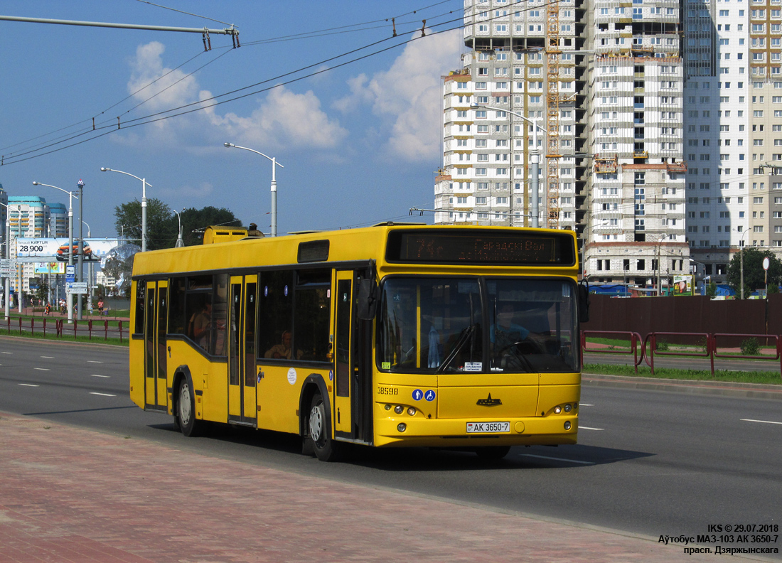 Minsk, MAZ-103.476 č. 038598
