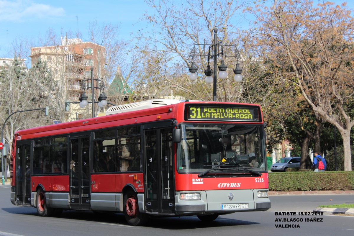 Valencia, Hispano Citybus E (Renault Agora S) # 5216