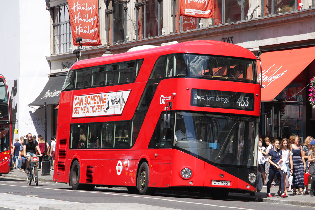 London, Wright New Bus for London # LT455