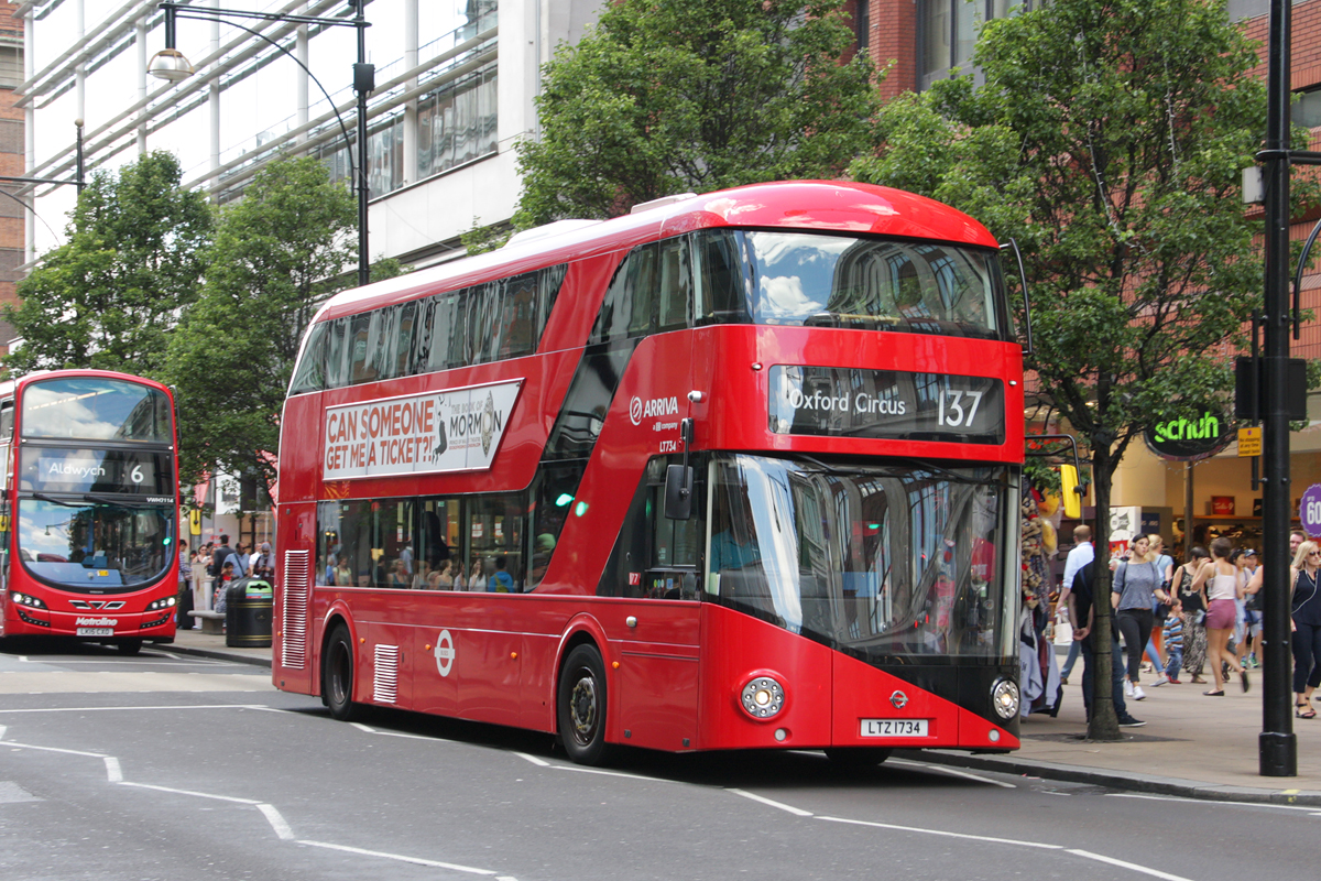 London, Wright New Bus for London # LT734