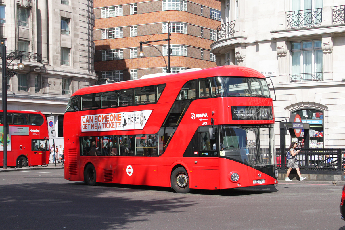 London, Wright New Bus for London # LT729