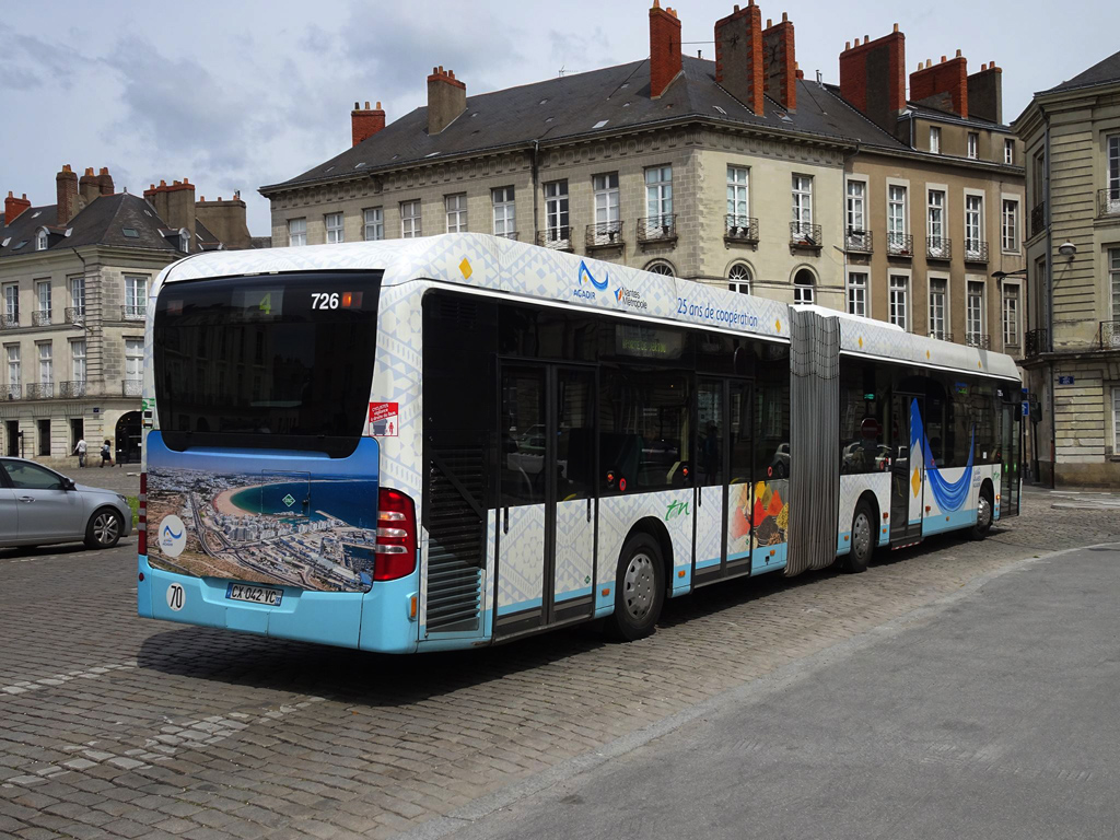 Nantes, Mercedes-Benz O530 Citaro Facelift G CNG BHNS # 726