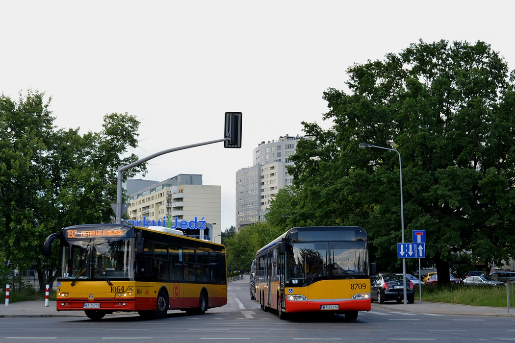 Warsaw, Solaris Urbino I 15 # 8709; Warsaw, Solbus SM10 # 1064