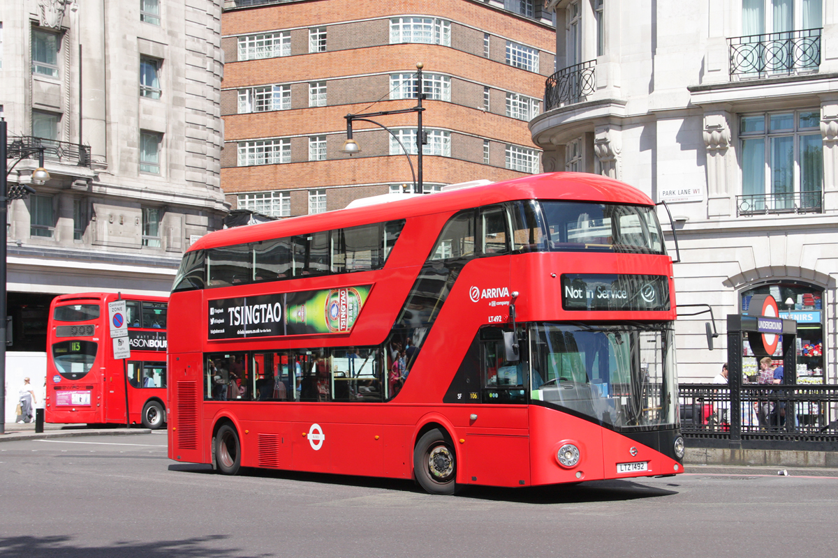 London, Wright New Bus for London # LT492