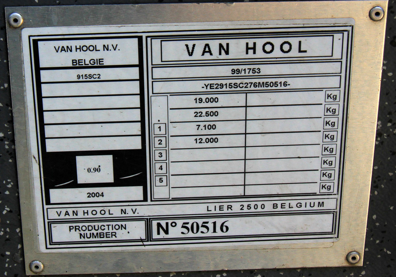 Namur, Van Hool T915 CL č. 50516