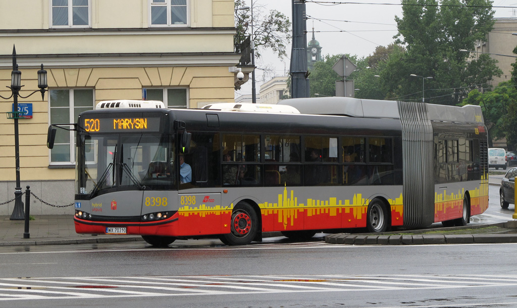 Warsaw, Solaris Urbino III 18 Hybrid No. 8398