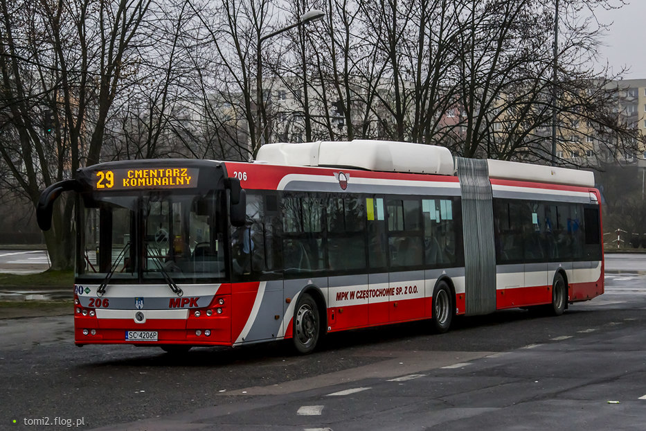 Częstochowa, Solbus SM18 Hybrid CNG # 206