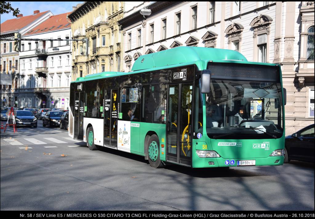 Graz, Mercedes-Benz O530 Citaro Facelift CNG nr. 58