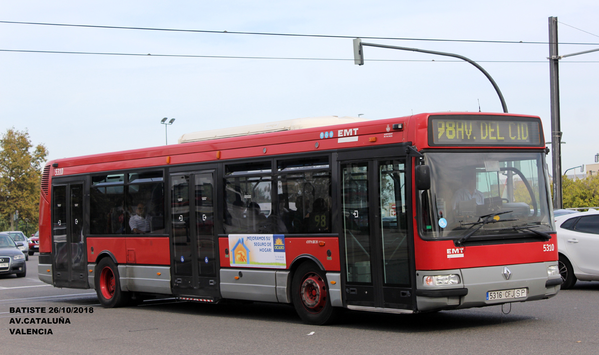 Valencia, Hispano Citybus E (Irisbus Agora S) # 5310