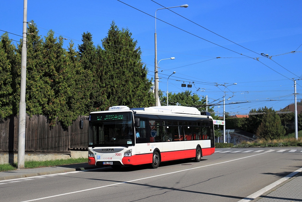 Brno, IVECO Urbanway 12M CNG č. 7081