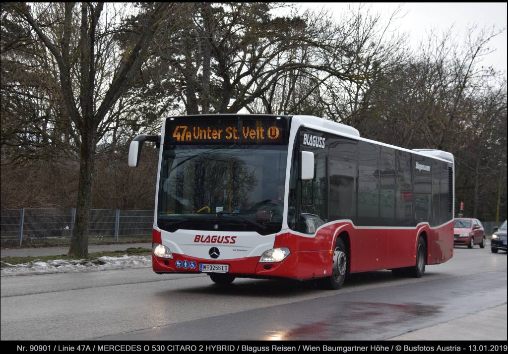 Bécs, Mercedes-Benz Citaro C2 Hybrid №: 90901